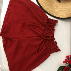 Short estampa vermelha